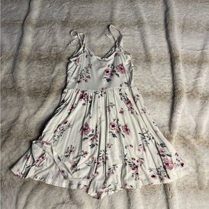 Floral Kids Dress in Cream and Pink
